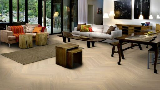 Kahrs White Herringbone Engineered Oak Flooring, Prime, Oiled, 120x11x600mm Image 3
