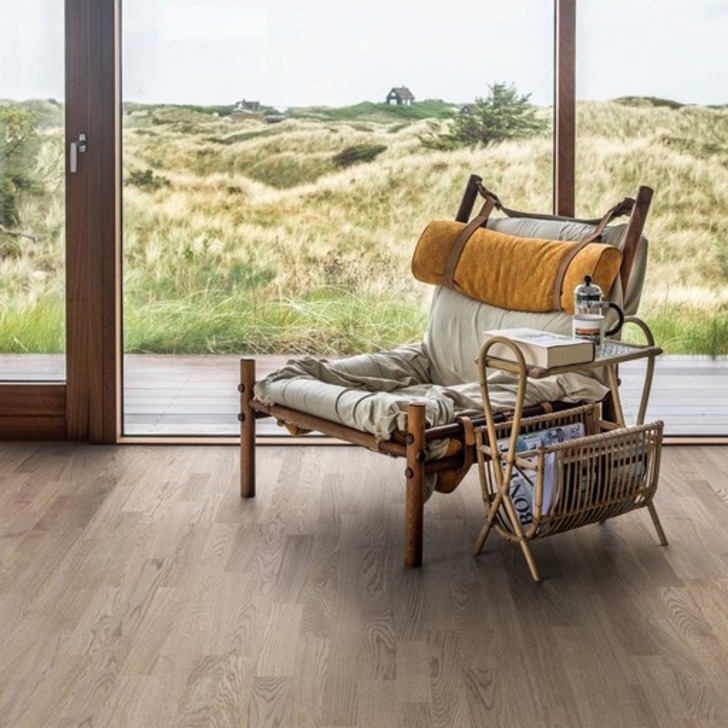 Kahrs Lumen Eclipse Engineered Oak Flooring, Natural, Brushed & Matt Lacquered, 15x3.5x200mm