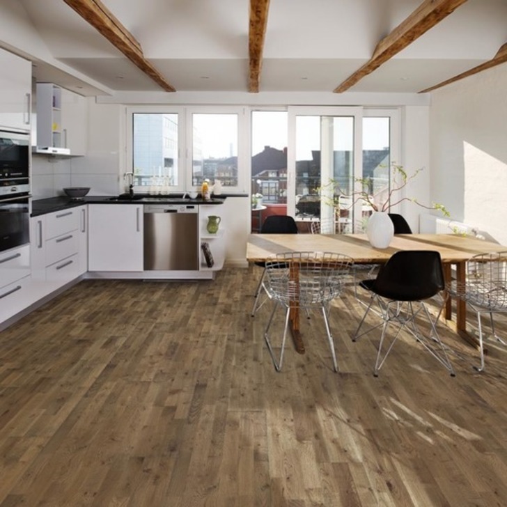 Kahrs Gotaland Backa Engineered Oak Flooring, Rustic, Stained, Brushed & Oiled, 15x3.5x196mm