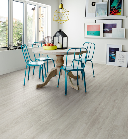 Polyflor Camaro Bianco Oak Wood Plank Versatile Vinyl Flooring, 184.2x1219.2mm