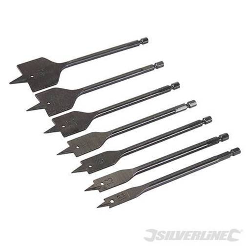 Plumbers Flat Bit Set, 7 pcs, 10-40mm