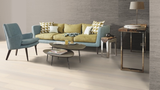 Boen Andante Ash Engineered Flooring, White Stained, Live Pure Lacquered, 138x3.5x14mm