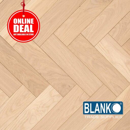 Blanko Budget Celestial Blossom Engineered Oak Flooring, Herringbone, Invisible Oiled, Rustic, 80x10x300mm