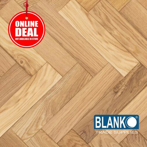 Blanko Budget Dreamy Dahlia Engineered Oak Flooring, Brushed & Oiled, Rustic, Herringbone, 80x20x350mm