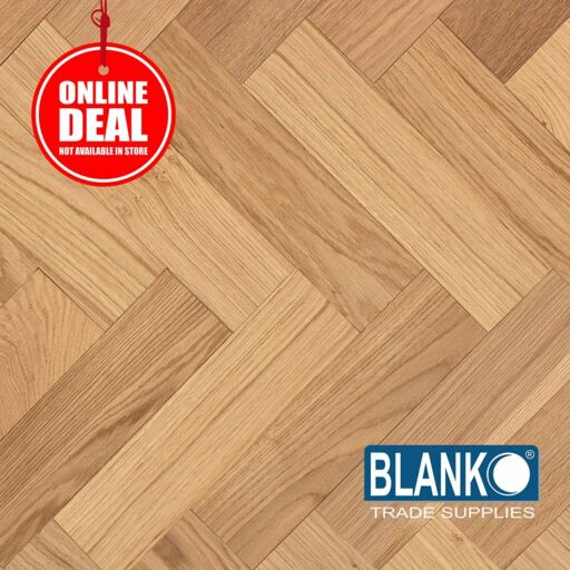 Blanko Budget Enchanting Azalea Engineered Oak Flooring, Herringbone, Brushed & Oiled, Rustic, 80x10x300mm