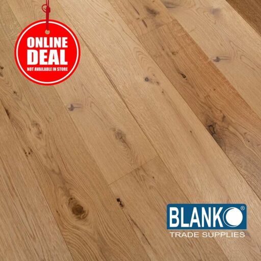 Blanko Budget Neon Nectar Engineered Oak Flooring, Brushed & Oiled, Rustic, 190x14x1900mm