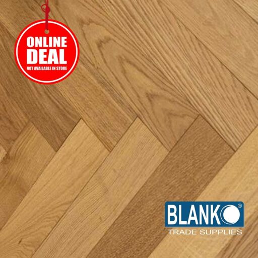 Blanko Budget Tulip Grove Engineered Oak Flooring, Lacquered, Herringbone, 100x18x500mm