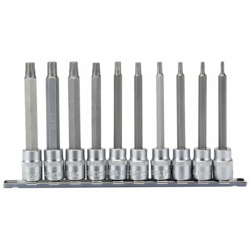 Draper  TX-STAR® Plus Socket Bit Set, 3,8 Sq. Dr., 100mm (10 Piece)