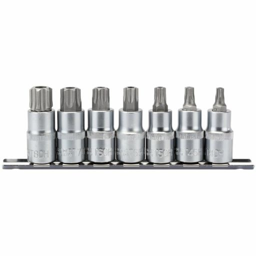 Draper TX-STAR® Security Socket Bit Set, 1,2 Sq. Dr., 55mm (7 Piece)