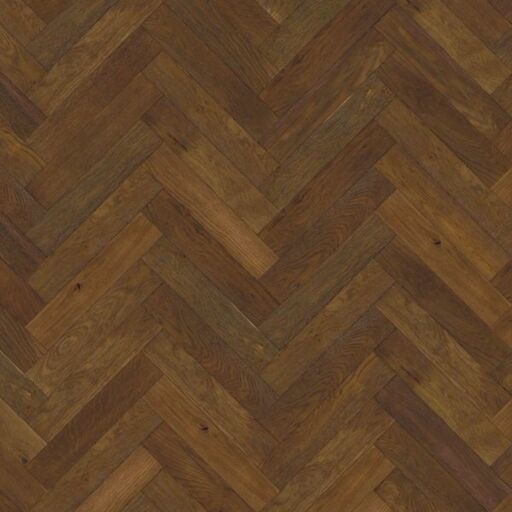 Evergreen Arden Chestnut Engineered Oak Flooring, Herringbone, Natural, Brushed & Lacquered, 90x14x400mm