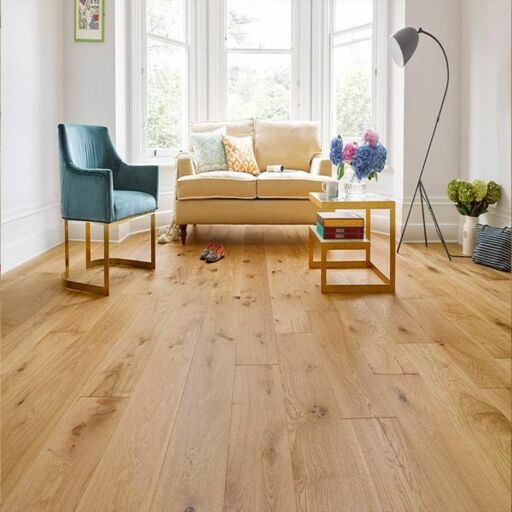 Evergreen Cambridge Engineered Oak Flooring, Natural, Brushed & Oiled, 190x14xRLmm
