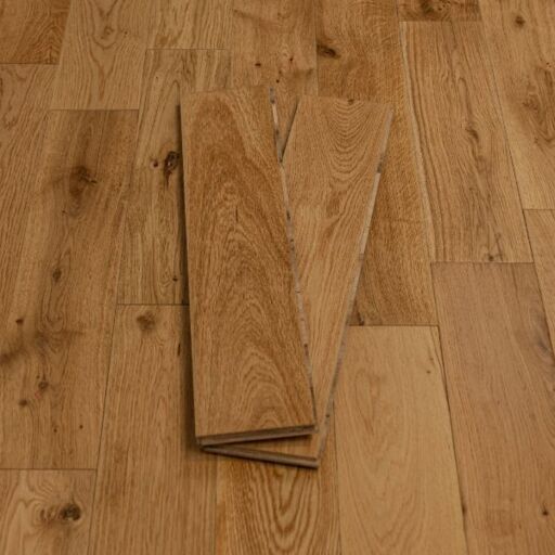 Evergreen Oxford Engineered Oak Flooring, Natural, Brushed & Lacquered, 125x14xRLmm