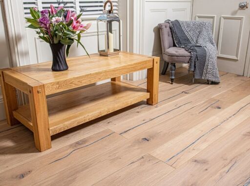 Evolve Wandsworth, Engineered Oak Flooring, Smoked White, Distressed & Oiled, 220x15x1900mm