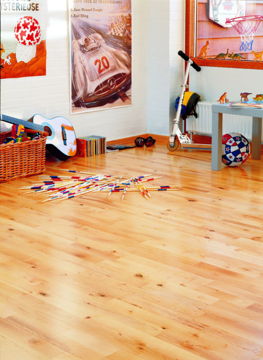 Junckers Beech Solid 2-Strip Wood Flooring, Oiled, Variation, 129x14mm