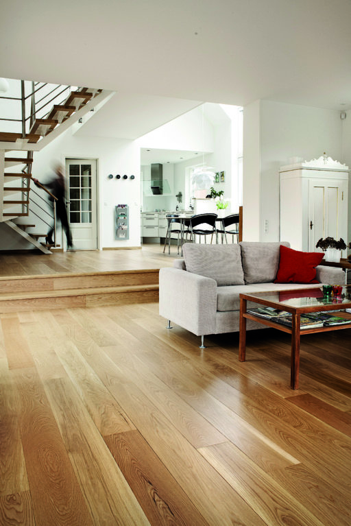 Junckers Solid Oak Boulevard Wood Flooring, Silk Matt Lacquered, Harmony, 185x20.5mm