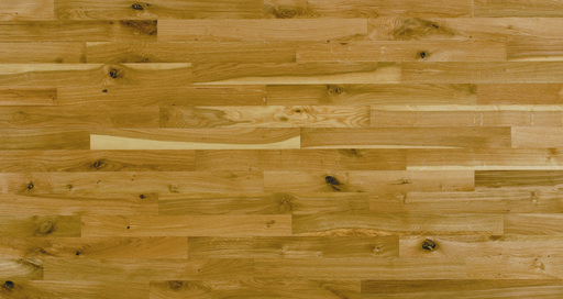 Junckers Solid Oak 2-Strip Flooring, Silk Matt Lacquered, Variation, 129x22mm