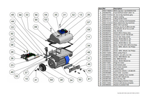 Motor Cap. Box for Bona Belt Floor Sander