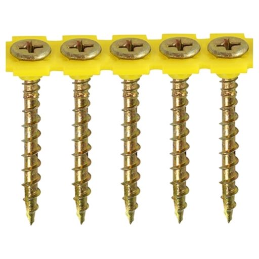 TIMco Collated Solo Screws - PH - Double Countersunk - Yellow 4.2x55mm