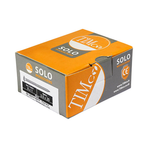 TIMco Solo Woodscrews - PZ - Double Countersunk - Zinc 3.0x12mm