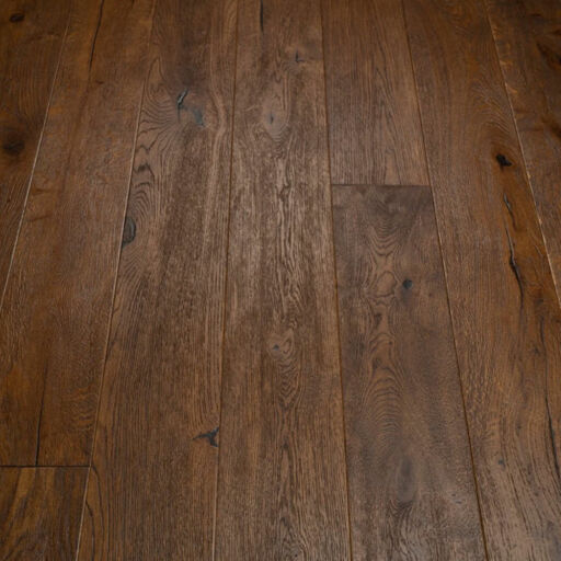 Tradition Antique Brown Engineered Oak Flooring, Distressed, Brushed, Oiled, 190x14x1900mm