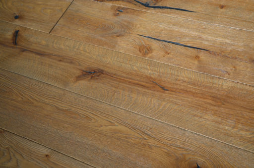 Tradition Antique Engineered Oak Flooring, Distressed, Brushed, Moonstone Grey Oiled, 220x15x2200mm