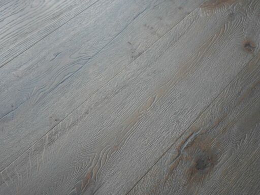 Tradition Antique Engineered Oak Flooring, Distressed, Brushed, Smoked Grey, 220x15x2200mm