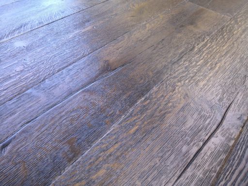 Tradition Antique Engineered Oak Flooring, Distressed. Brushed, Black Oiled, 220x15x2200mm