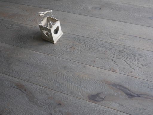 Tradition Antique Smoke Grey Engineered Oak Flooring, Distressed, Brushed & Oiled, 190x20x1900mm