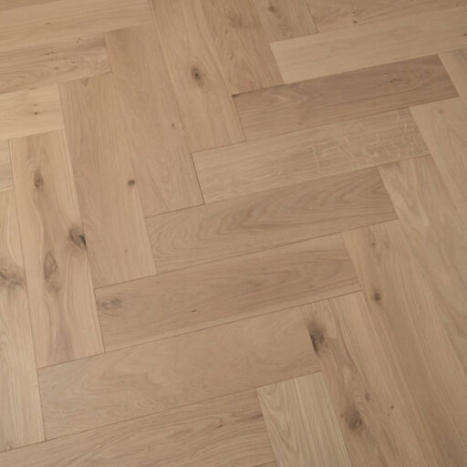 Tradition Engineered Oak Parquet Flooring, Herringbone, Natural, Invisible Finish, 150x14x600mm