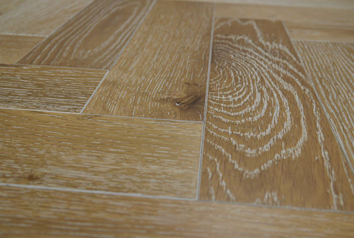 Tradition Engineered Oak Herringbone Flooring, Smoked White, Brushed Oiled, 90x18x400mm