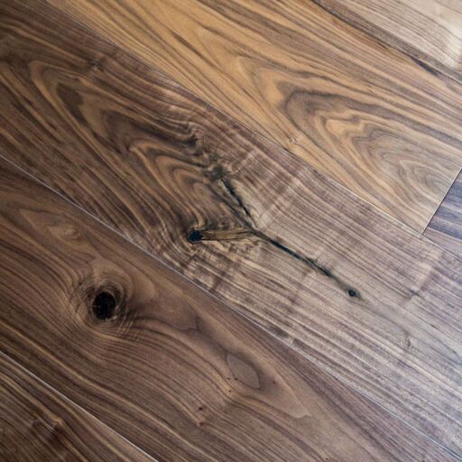 V4 Deco Plank, Black Walnut Engineered Flooring, Rustic, UV Oiled, 190x14x1900mm