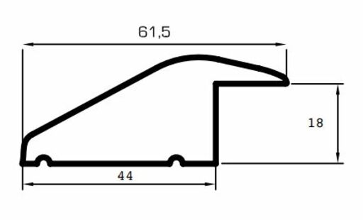 V4 Matching Ramp Threshold 61.5x18x1000mm