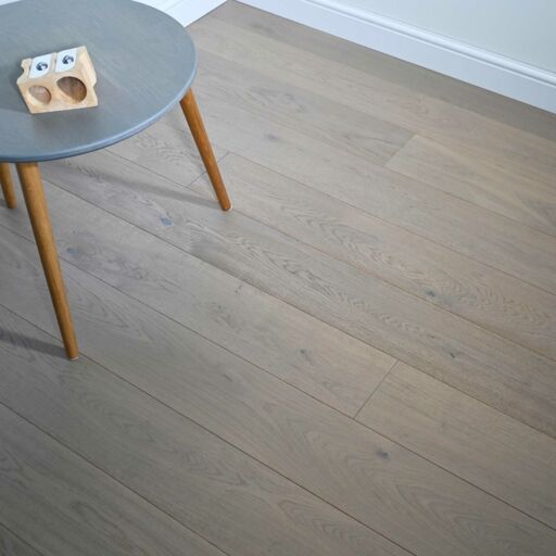 V4 Tundra Plank, Misty Grey Engineered Oak Flooring, Rustic, Brushed & UV Oiled, 190x14mm